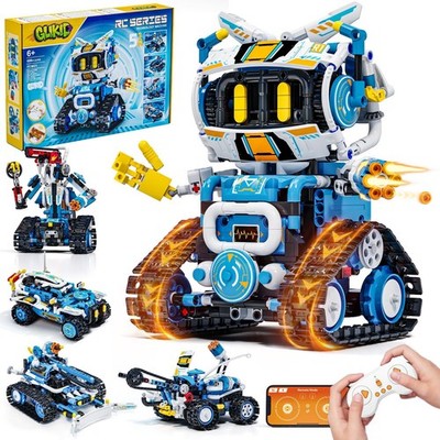 5 in 1 STEM Robotics Kit for Kids 8-12, APP & Remote Control Robot Building Kit,
