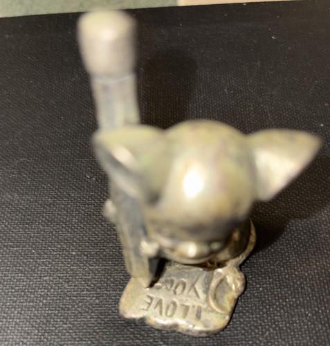 Statuina Topo in peltro con matita VINTAGE Ti amo 2,5" - Foto 2 di 4