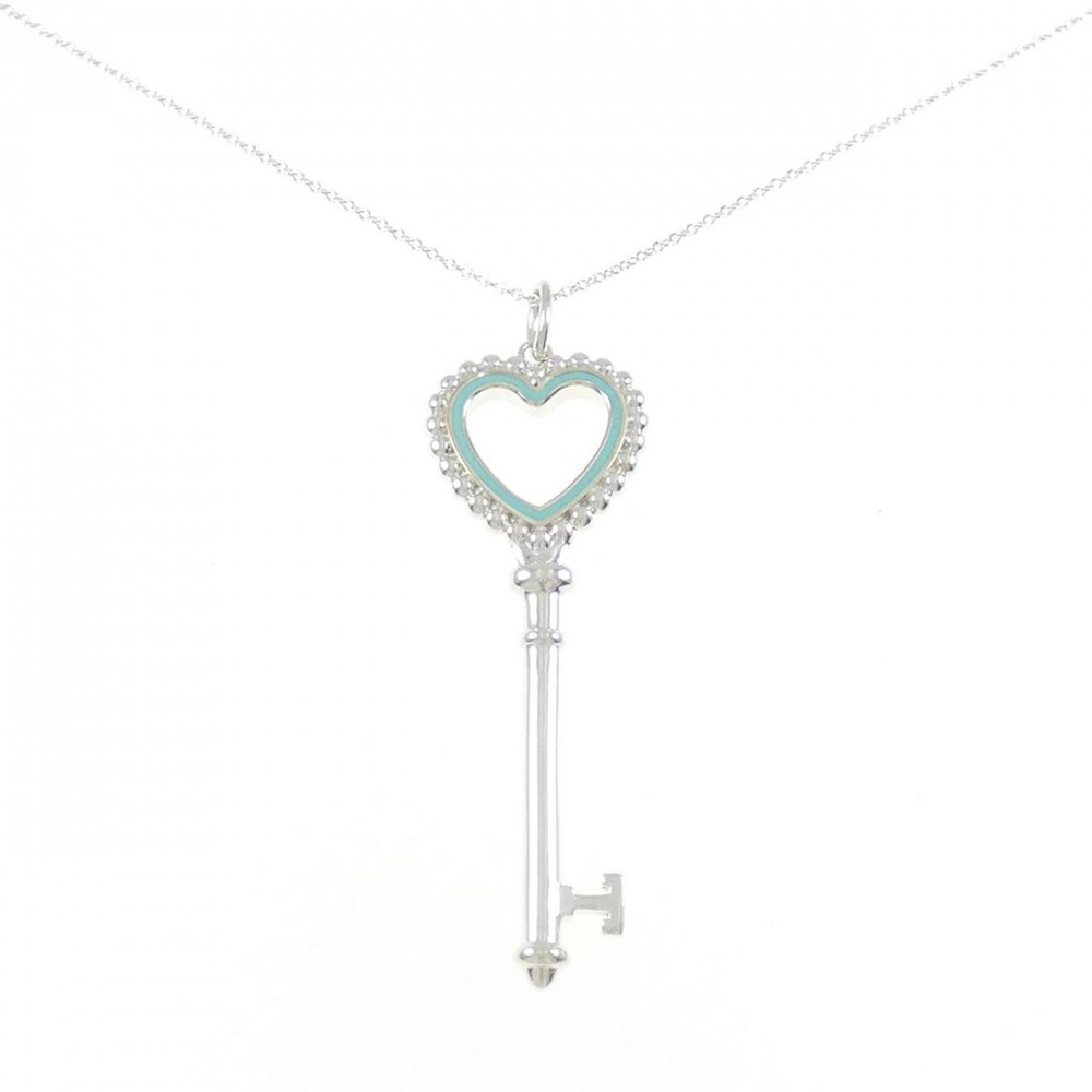 Authentic Tiffany Beads Heart Key Necklace Model 260-006-645-6568