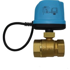 2 Wege Motorventil, 230V, Kugelhahn, elektrisches Ventil, Bronze, ,