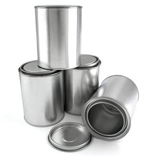 Bonsicoky Empty Metal Paint Cans with Lids, 1 Pint/500ml, 8 Pcs