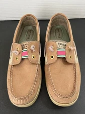 Sperry Top-Sider Boat Shoes Rainbowfish Tan Slip On Women Size 8.5M