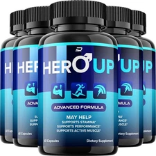 (5 Pack) Hero Up for Men Capsules – HeroUp Vitamin Complex Pills, Energy