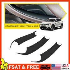 3Pcs Inner Door Handle Covers for BMW X3 F25 X4 F26 2010-2018 Black B