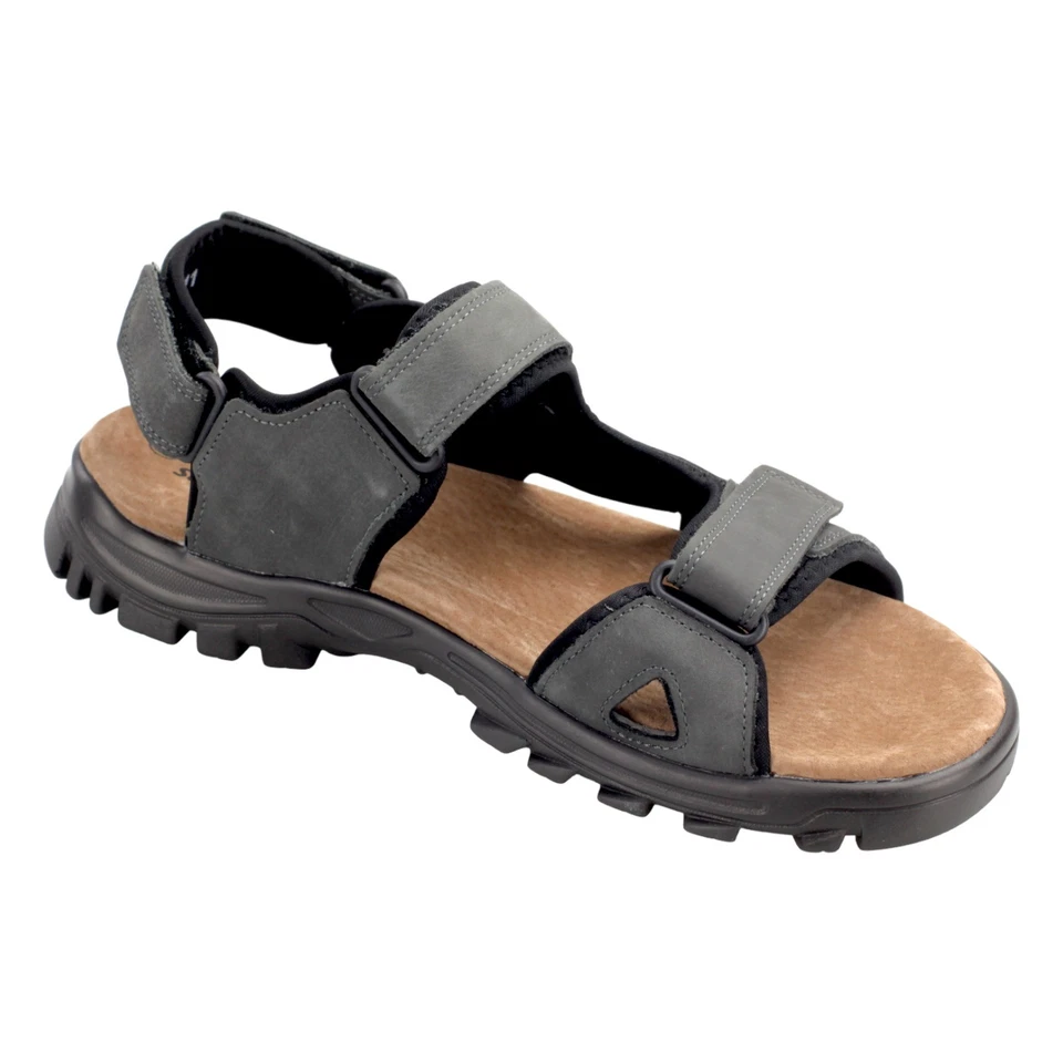 Herren Sandale Übergröße Leder 47 48 49 Outdoorsandalen Trekkingsandalen 1111 - Bild 2 von 4