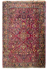 3x5' Antique Perrsian Sarouuk Rug #F-6816