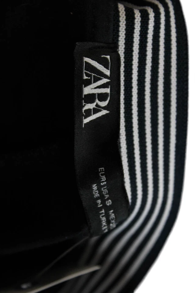 Pantalones negros recortados a lunares al tobillo talla S de Zara para mujer Foto 4 de 4