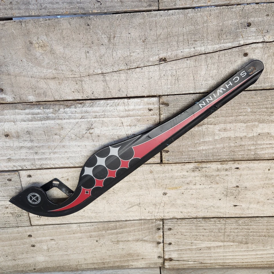 Black Red Modern Schwinn Cruiser Chain Guard 26" Wheel Tank Bike - Image 2 of 4