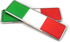2 PCS Flag Emblem Sticker Decals for Vehicle Auto Car Front Color: Italy Flag