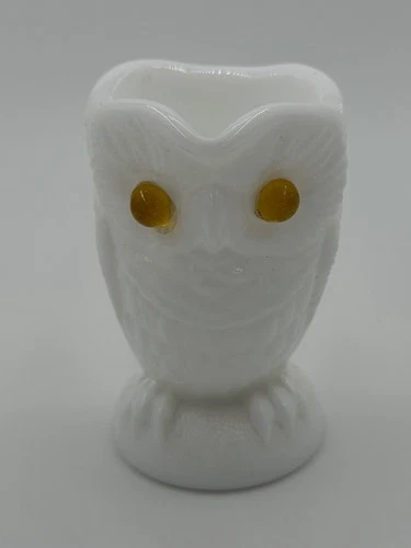 Vintage Milk Glass Imperial Glass Owl Creamer Pitcher SO PRETTY!