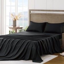 FreshCulture Full Bed Sheet Set - Ultra Soft Brushed Microfiber Deep Pocket - Bl