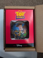 Disney Store Toy Story Woody Buzz Ornament Glass Ball Christmas Made In Usa