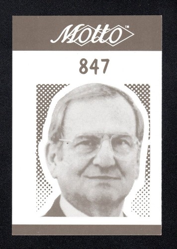 Lee Iaccoca Chairman Chrysler Vintage 1987 Motto Game Trivia Card #847