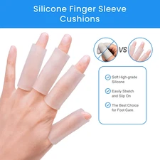 20PCS Gel Finger Sleeve Protector Trigger Finger Pain Silicone Finger Sleeve Pad