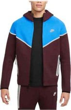 Nike Men's Tech Fleece Windrunner Full-Zip Hoodie, Burgundy Crush, Size XLarge