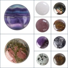 25mm round  flatback cab cabochon loose gemstones hand polished beads