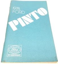 1978 Ford Pinto Factory Original Glovebox Owners Manual Book
