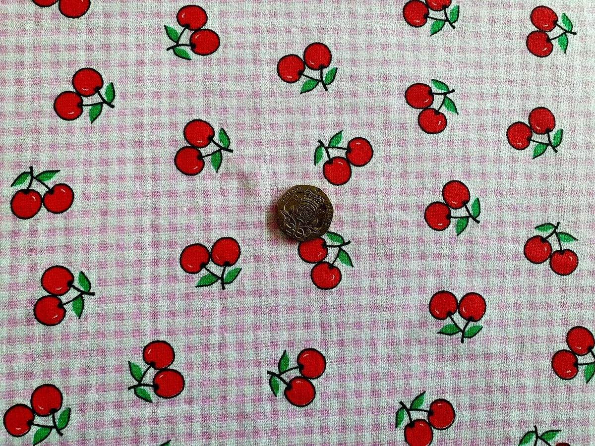 Gingham top jersey fabric