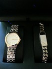 DKNY WOMENS PARK SLOPE NY2469 STAINLESS STEEL QUARTZ WATCH ID BRACELET ORIGINAL