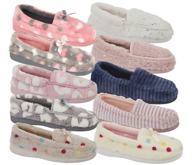 JO & JOE LADIES WOMENS LUXURY WARM COMFORT LIGHTWEIGHT MOCASSIN FLAT SLIPPER FREE P & P