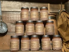 Primitive Country BLACK CROW Grungy Jar Candles Farmhouse Rustic 16oz.