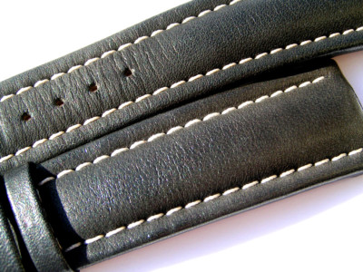 Breitling Band 624X 22mm 22/18 Kalb schwarz black Strap für Dornschliesse 019-22