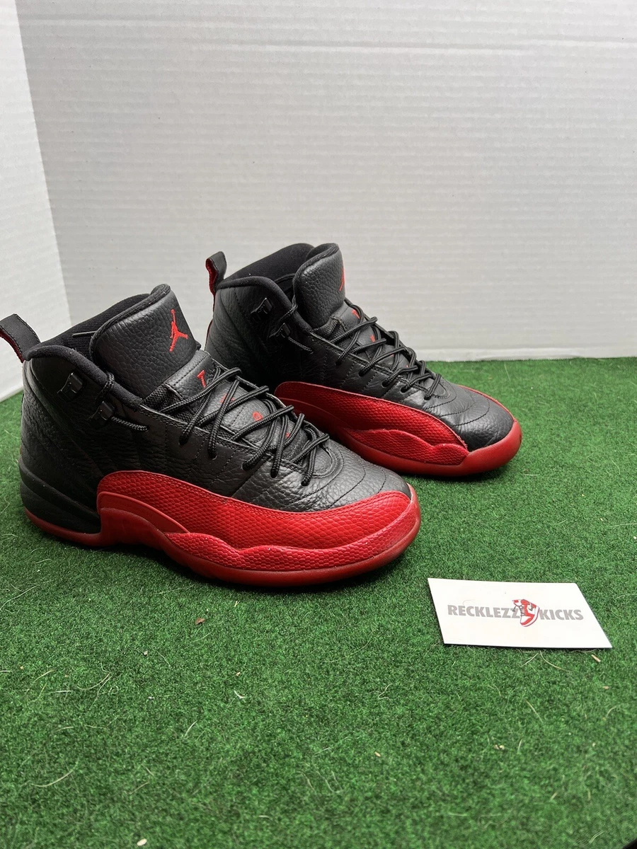 Nike Air Jordan XII 12 Retro Flu Game 6.5Y GS Red Black 153265-002