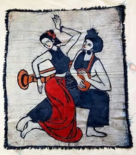 Cotton Canvas Painting Thai Art Water Color