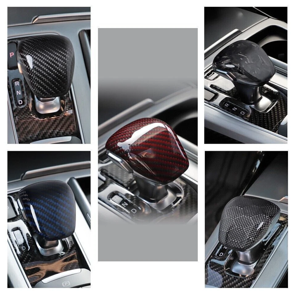 Repuesto de cubierta de perilla de cambio de fibra de carbono 3K real para Stinger GT 2018-2023 Foto 2 de 4