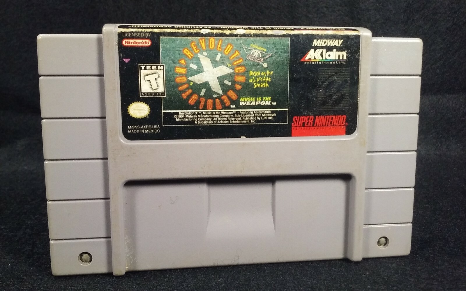 Aerosmith Revolution X Super Nintendo Revolution X SNES SNES