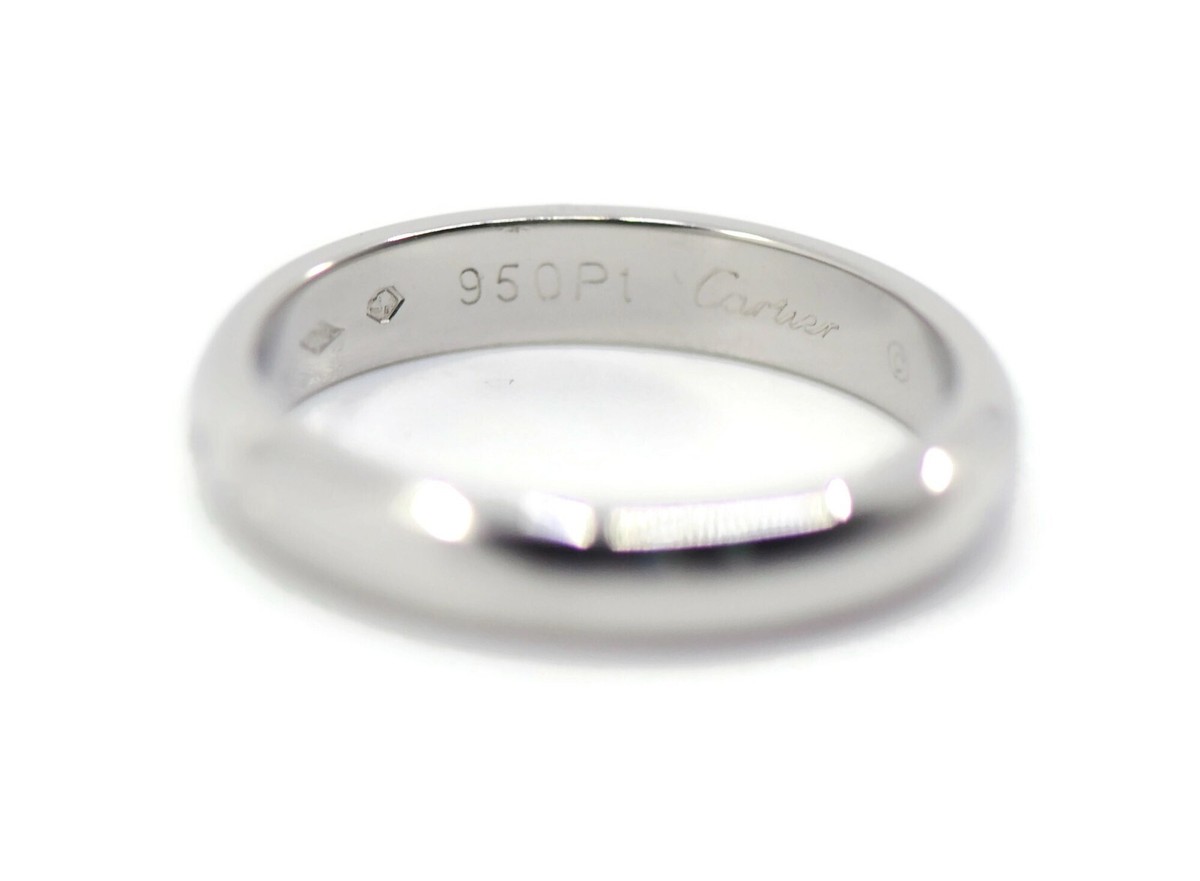 Cartier 1895 Platinum Wedding band Ring Size 51 | eBay