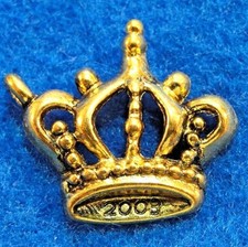 50Pcs. WHOLESALE Tibetan Antique Gold King's CROWN Charms Earring Drops Q0057