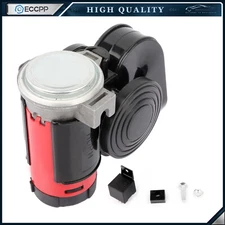 12V 130DB Electric Dual Tone Compact Air Horn Kit For Motorcycle Yacht Boat SUV