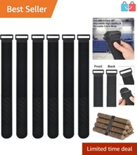 Reusable Heavy Duty Adjustable Cord Ties with D-Ring Buckle, 6 Pack - 48 Inches