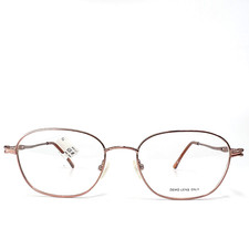 Unbranded WM 5039 Brown Rose Gold Round Oval Eyeglasses Frames 52[]18 140 mm A2