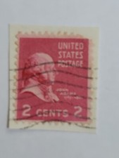 United States Postage Stamp ~ John Quincy Adams ~ 2₵ Red ~ Posted ~ c.1938 - 034