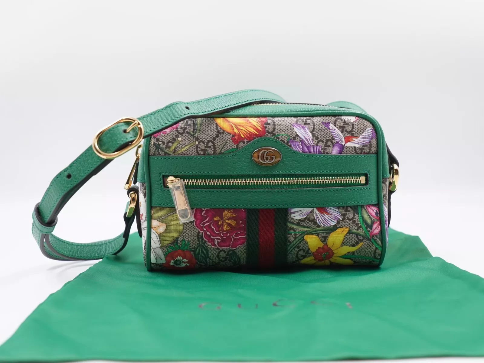 BE17❤️ Sac à bandoulière GUCCI GG Supreme Monogram Flora Web Ophidia