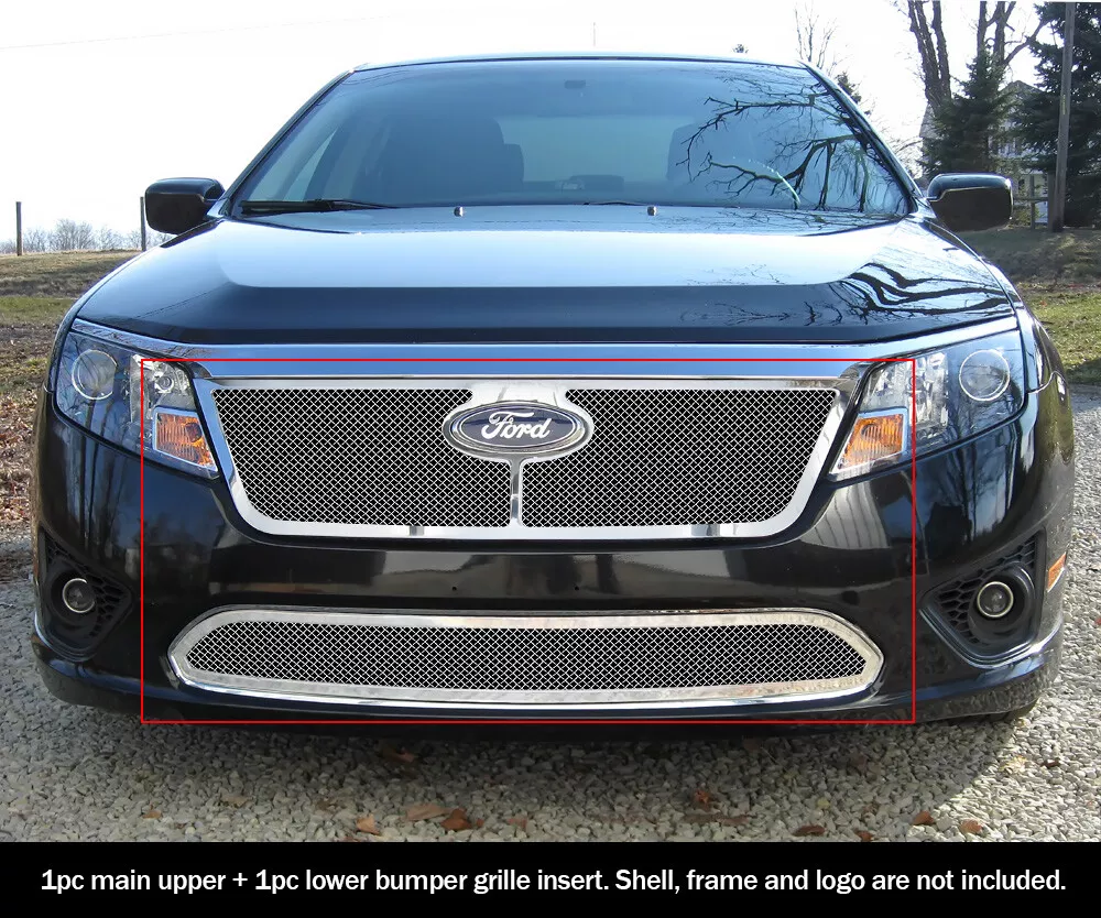 Fits Ford Fusion Mesh Grille Combo 10 11 2011 eBay