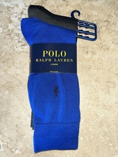 NWT Polo Ralph Lauren 3 Pk Mens Super Soft Trouser Dress Socks 6-12.5