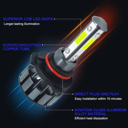 9005 H11 Kit Bombillas LED Súper Brillantes 8000K Blanco 330000LM Luz Alta Baja - Imagen 7 de 17