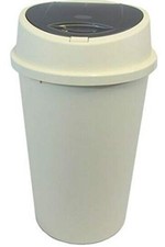 45l cream office bin touch top kitchen push top dustbin waste recycle home