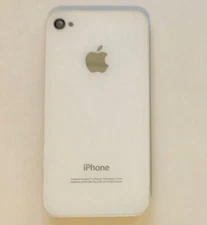 White Apple iPHONE 4 BACK GLASS DOOR BATTERY PLATE COVER (parts)