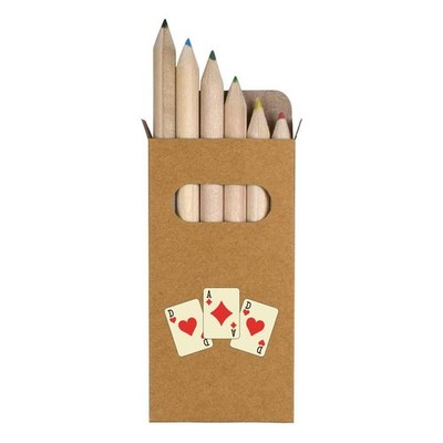 6 x kurze Farbstifte ''DAD Hearts And Diamond Cards'' (PE00081436)