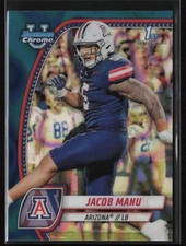 Jacob Manu 2024 Bowman University Chrome #81 Teal Lava Refractor
