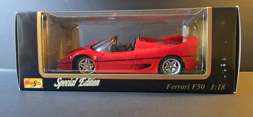 Ferrari F50 Pininfarina 1995 rojo escala 1:18 modelo fundido a presión de Maisto Special Foto 3 de 4