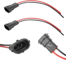 2 x MALE H11 H8 HEAD FOG LIGHT BULB CONNECTOR PLUG ADAPTER PRE WIRED 14cm 12/24v