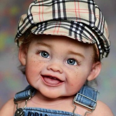 Completed Reborn Baby Dolls 28'' Toddler Short Hair Rooted Cloth Body Xmas Gift