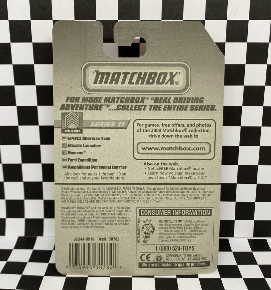 Matchbox 2000 Mainline Military Green M4A3 Sherman Tank 1/64 - Image 3 of 4