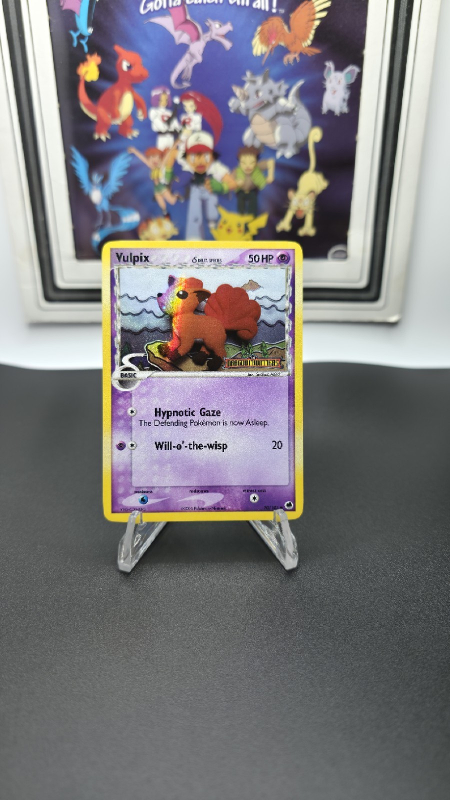 Pokemon Card - Vulpix Dragon Frontiers 70/101 Common Reverse Holo Stamped NM