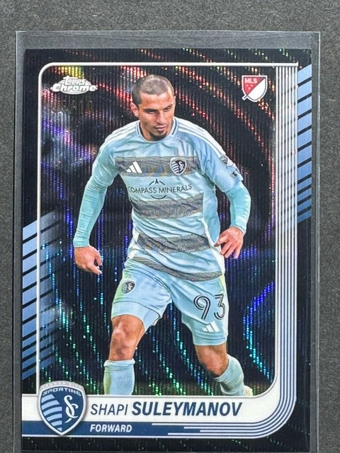 SHAPI SULEYMANOV 2025 TOPPS CHROME MLS TRUE BLACK SSP PARALLEL #78 /10